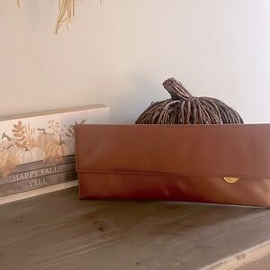 Leather vintage clutch purse